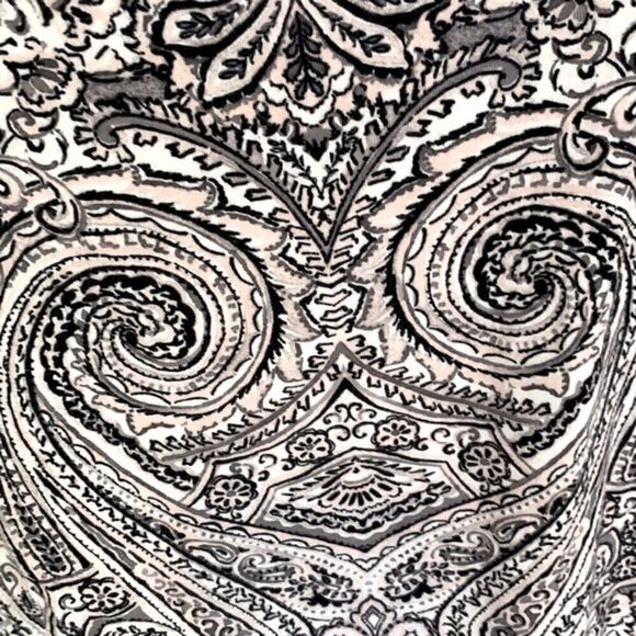 Croft & Barrow black and white shirt sleeve top - Picture 3 of 6